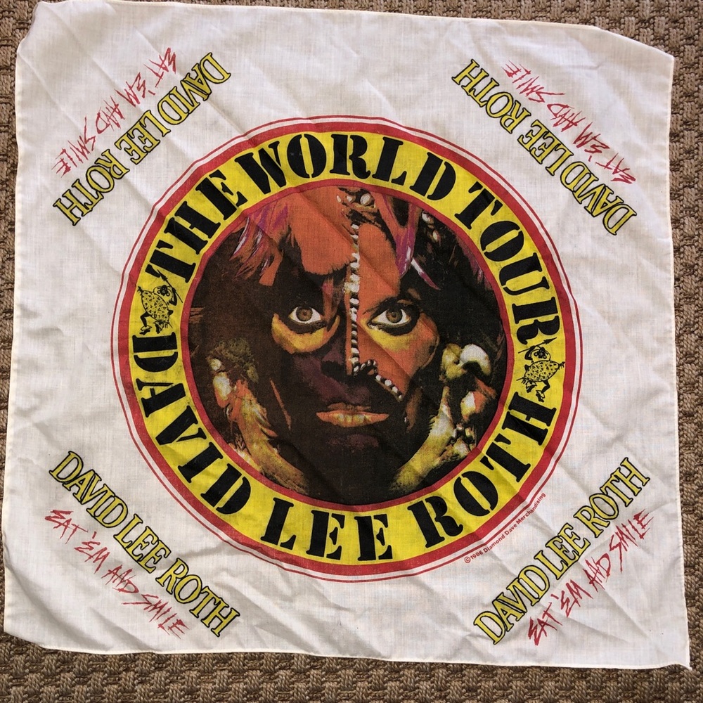 Original 1986 David Lee Roth bandanna
